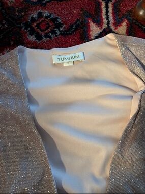 Yumi Kim Sparkling Taupe Wrap Blouse